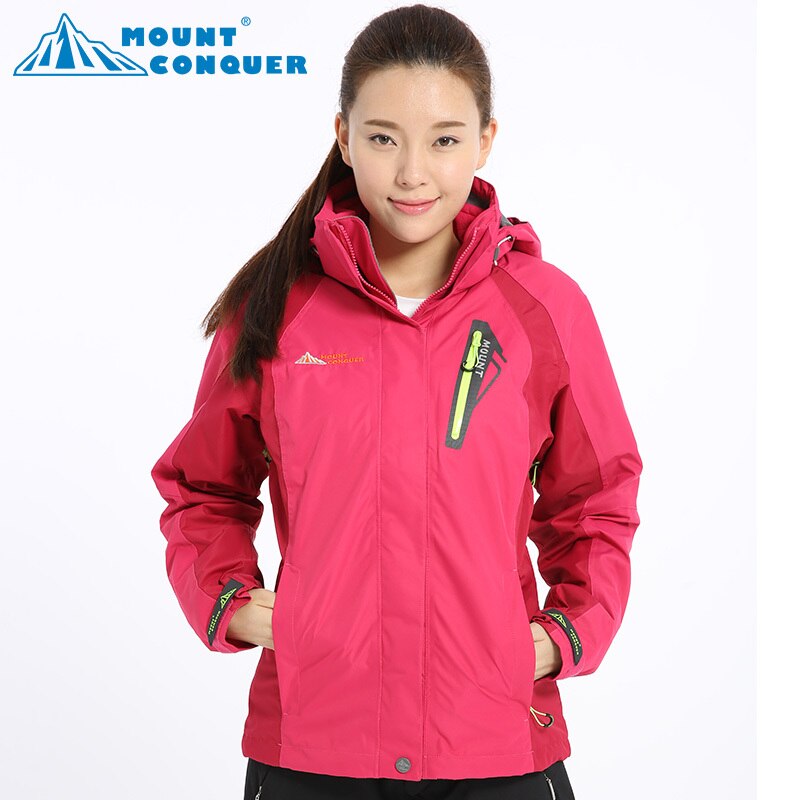 2016 최신 브랜드 2 레이어 하이킹 softshell 재킷 여성 3 1 + 내부 양털 자켓 하이킹 캠핑 스키 무료 배송